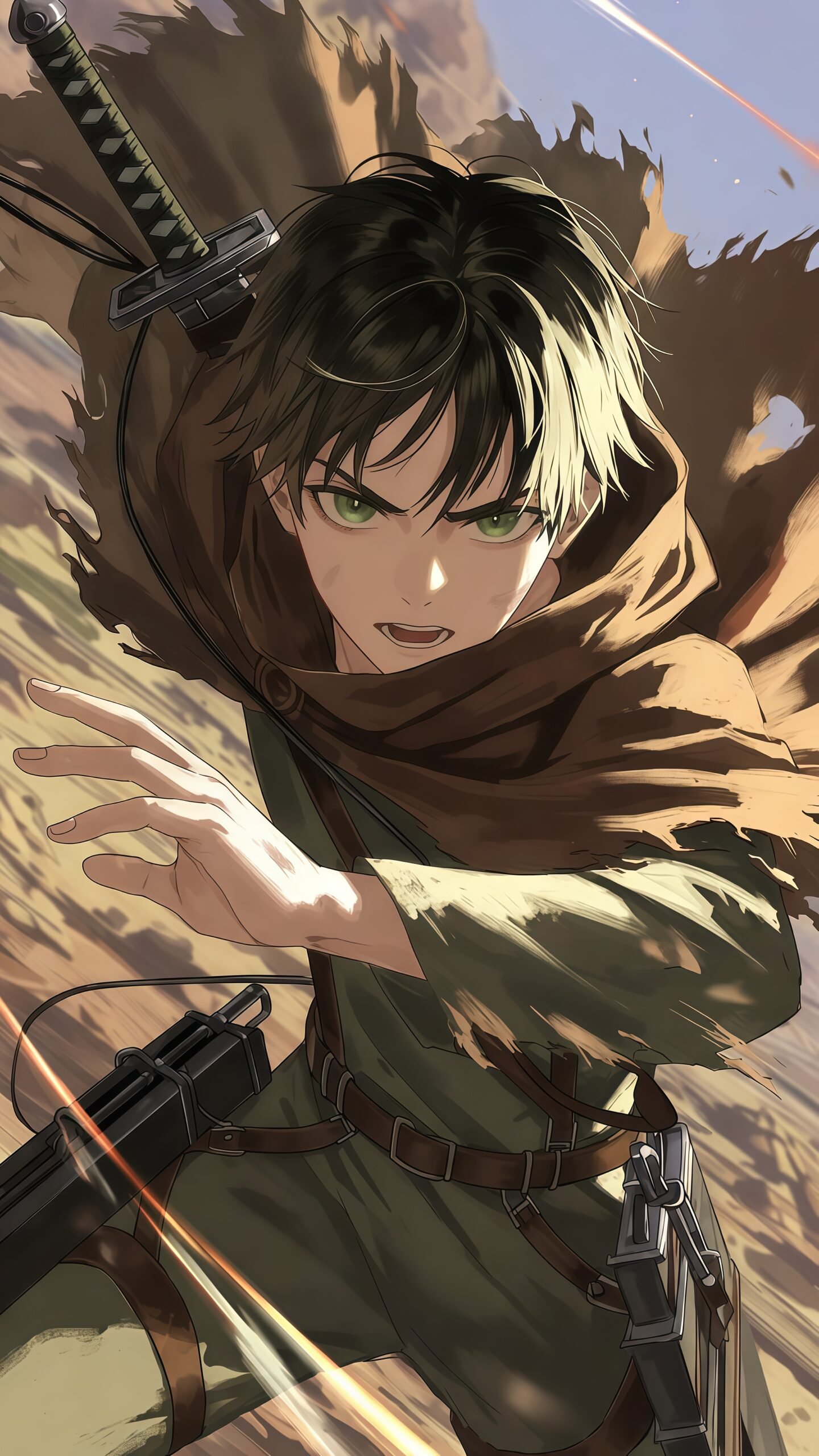 Epic Eren Yeager 4K Phone Wallpapers – Attack on Titan Anime Art