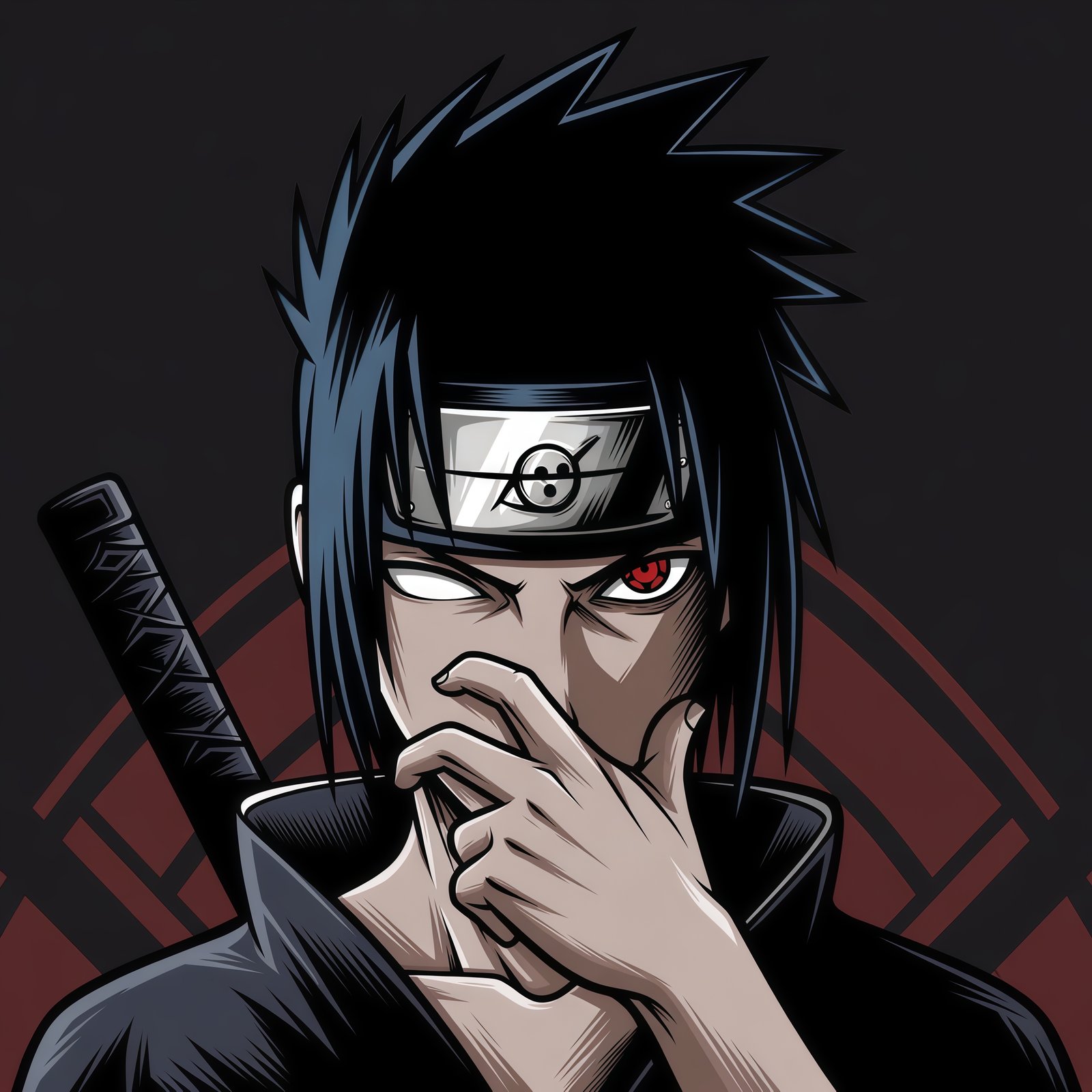 Dark Sasuke Uchiha Aesthetic Phone Background