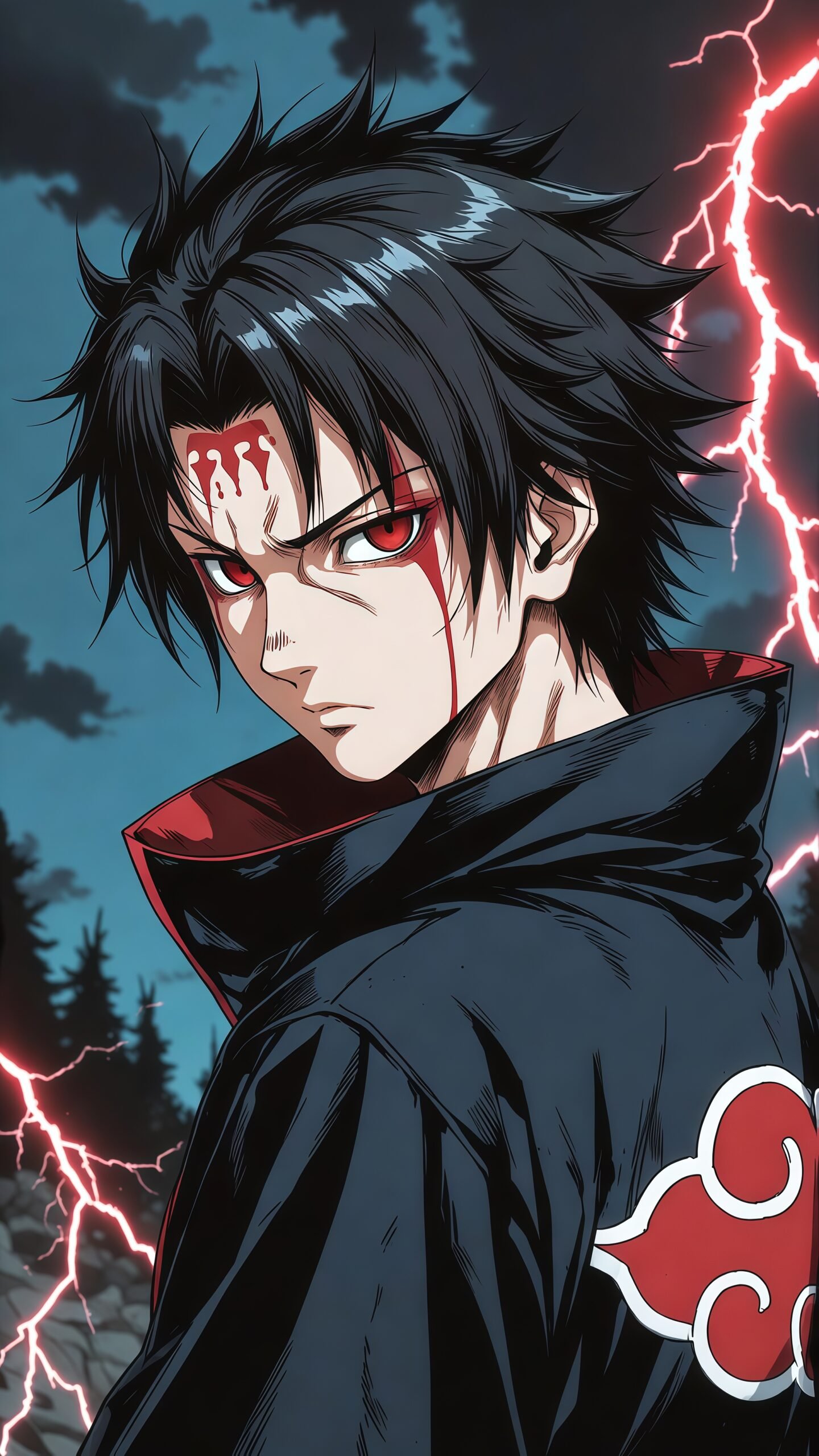 Dark Itachi Uchiha Wallpaper for Phone Lock Screen